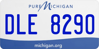 MI license plate DLE8290