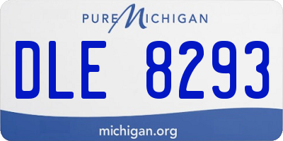 MI license plate DLE8293