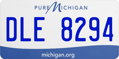 MI license plate DLE8294