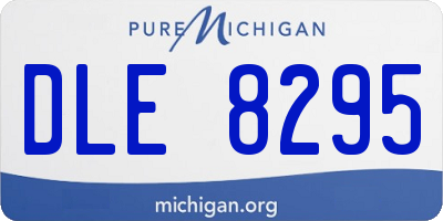 MI license plate DLE8295