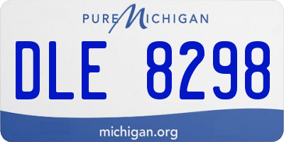 MI license plate DLE8298