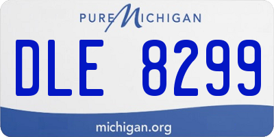 MI license plate DLE8299