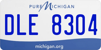 MI license plate DLE8304