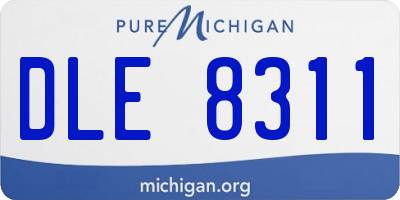 MI license plate DLE8311