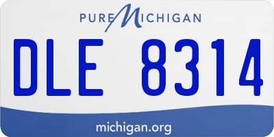 MI license plate DLE8314