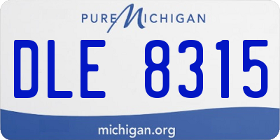MI license plate DLE8315