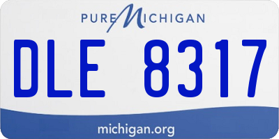 MI license plate DLE8317