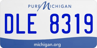 MI license plate DLE8319