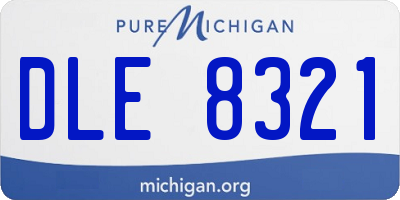 MI license plate DLE8321