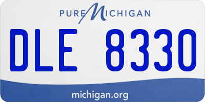 MI license plate DLE8330