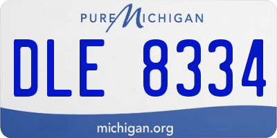 MI license plate DLE8334