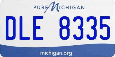MI license plate DLE8335