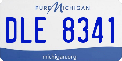 MI license plate DLE8341