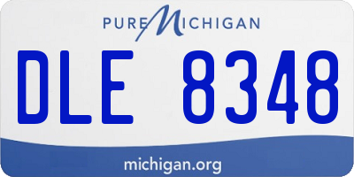 MI license plate DLE8348