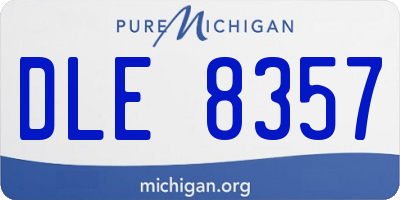 MI license plate DLE8357
