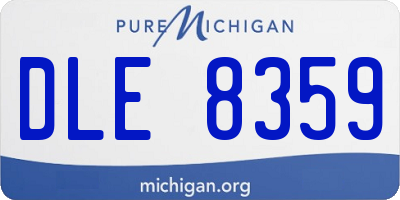MI license plate DLE8359