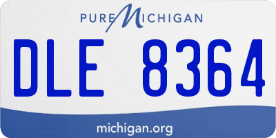 MI license plate DLE8364