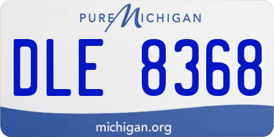 MI license plate DLE8368