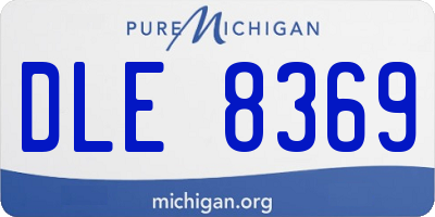 MI license plate DLE8369