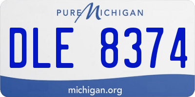 MI license plate DLE8374
