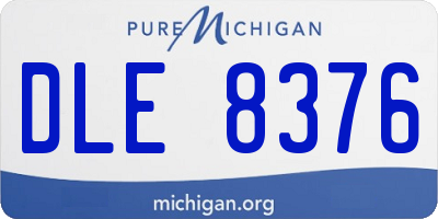 MI license plate DLE8376
