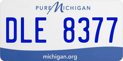 MI license plate DLE8377