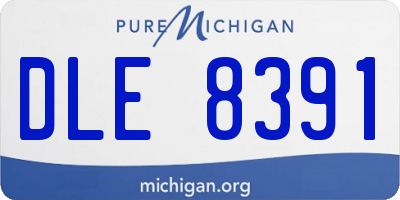 MI license plate DLE8391
