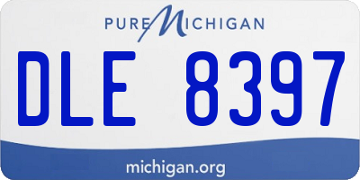 MI license plate DLE8397