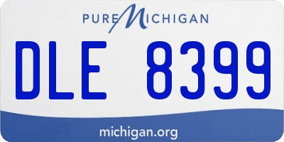 MI license plate DLE8399