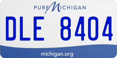 MI license plate DLE8404