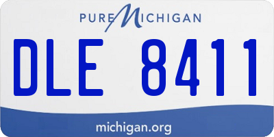 MI license plate DLE8411