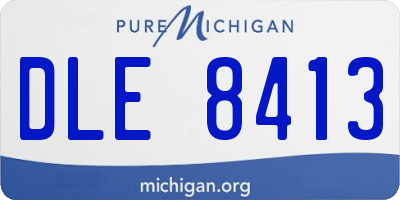 MI license plate DLE8413