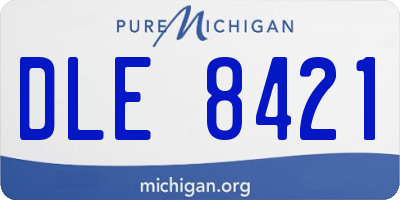 MI license plate DLE8421