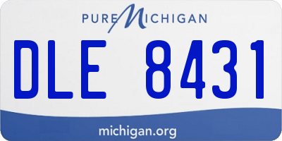 MI license plate DLE8431