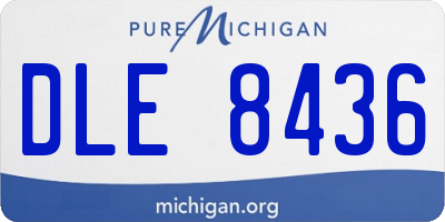 MI license plate DLE8436