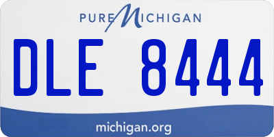 MI license plate DLE8444