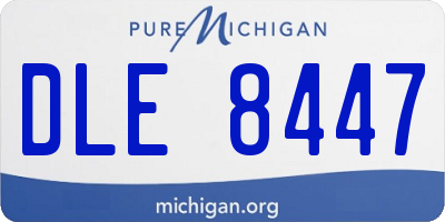 MI license plate DLE8447