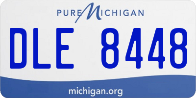 MI license plate DLE8448