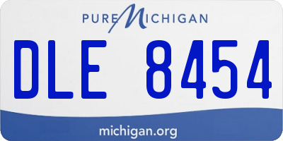 MI license plate DLE8454