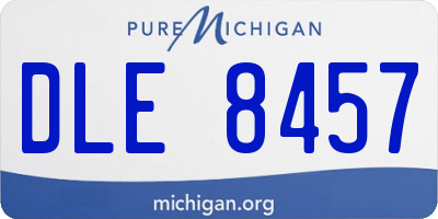 MI license plate DLE8457