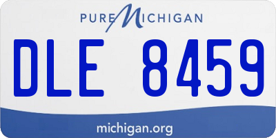 MI license plate DLE8459