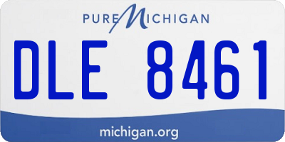 MI license plate DLE8461