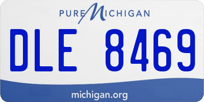 MI license plate DLE8469