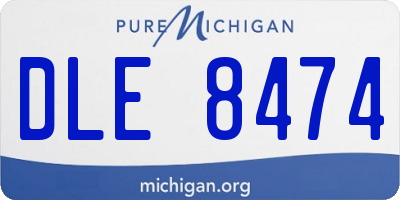 MI license plate DLE8474