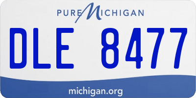 MI license plate DLE8477