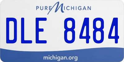 MI license plate DLE8484