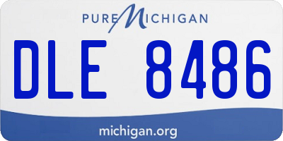 MI license plate DLE8486