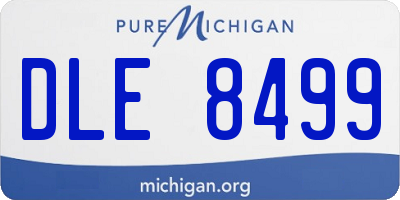MI license plate DLE8499
