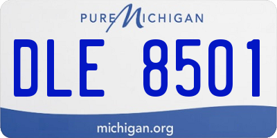 MI license plate DLE8501
