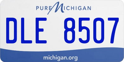 MI license plate DLE8507